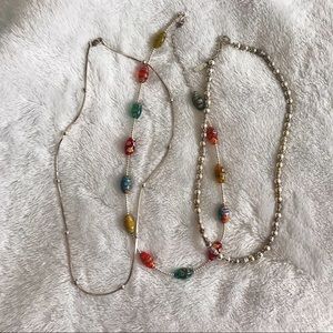 Sterling silver necklace trio